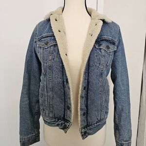 Blue Denim Sherpa Jacket
